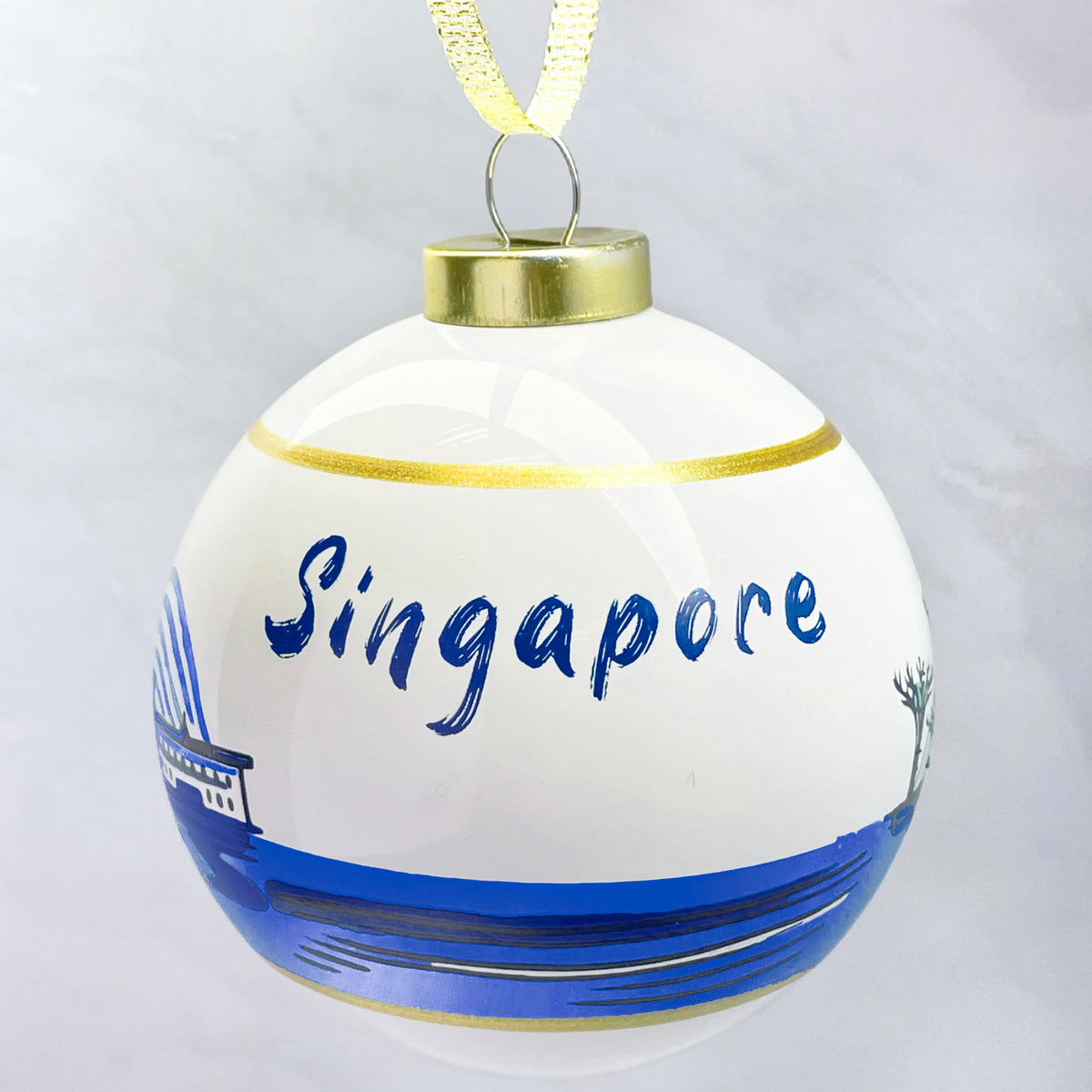 GLASS BAUBLE: Singapore Skyline