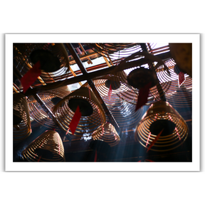 VIEW THROUGH JEN'S LENS PRINT: Incense Coils, Man Mo Temple