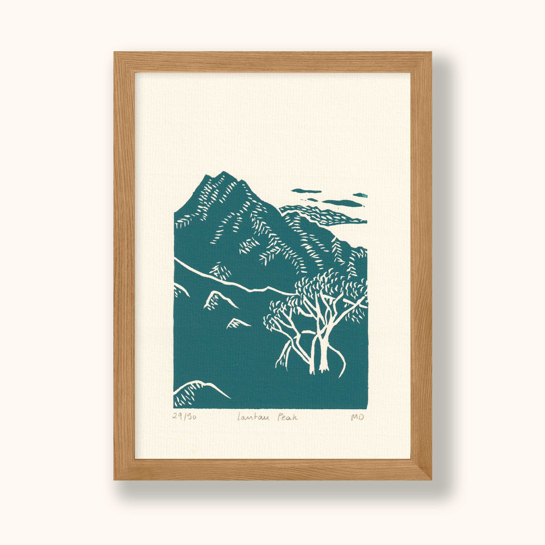 COULEUR AUBE PRINT: Lantau Peak Linoprint (available in 5 colours)