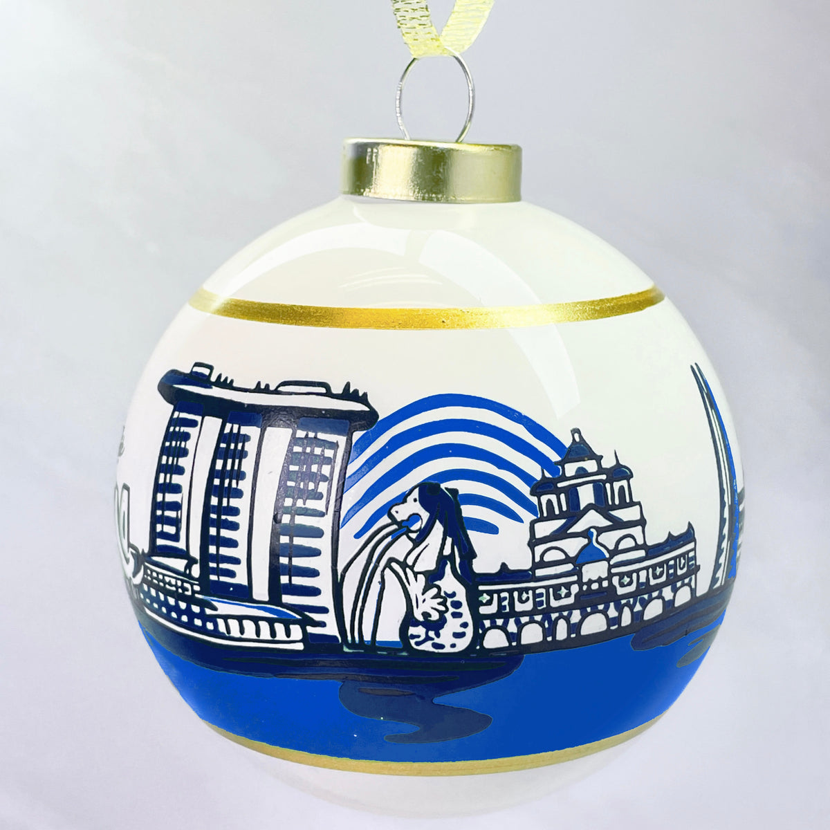 GLASS BAUBLE: Singapore Skyline