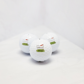 HOLE-IN-ONE SET: 3 Personalised Golf Balls + Custom Mug + Greeting Card + Local Delivery