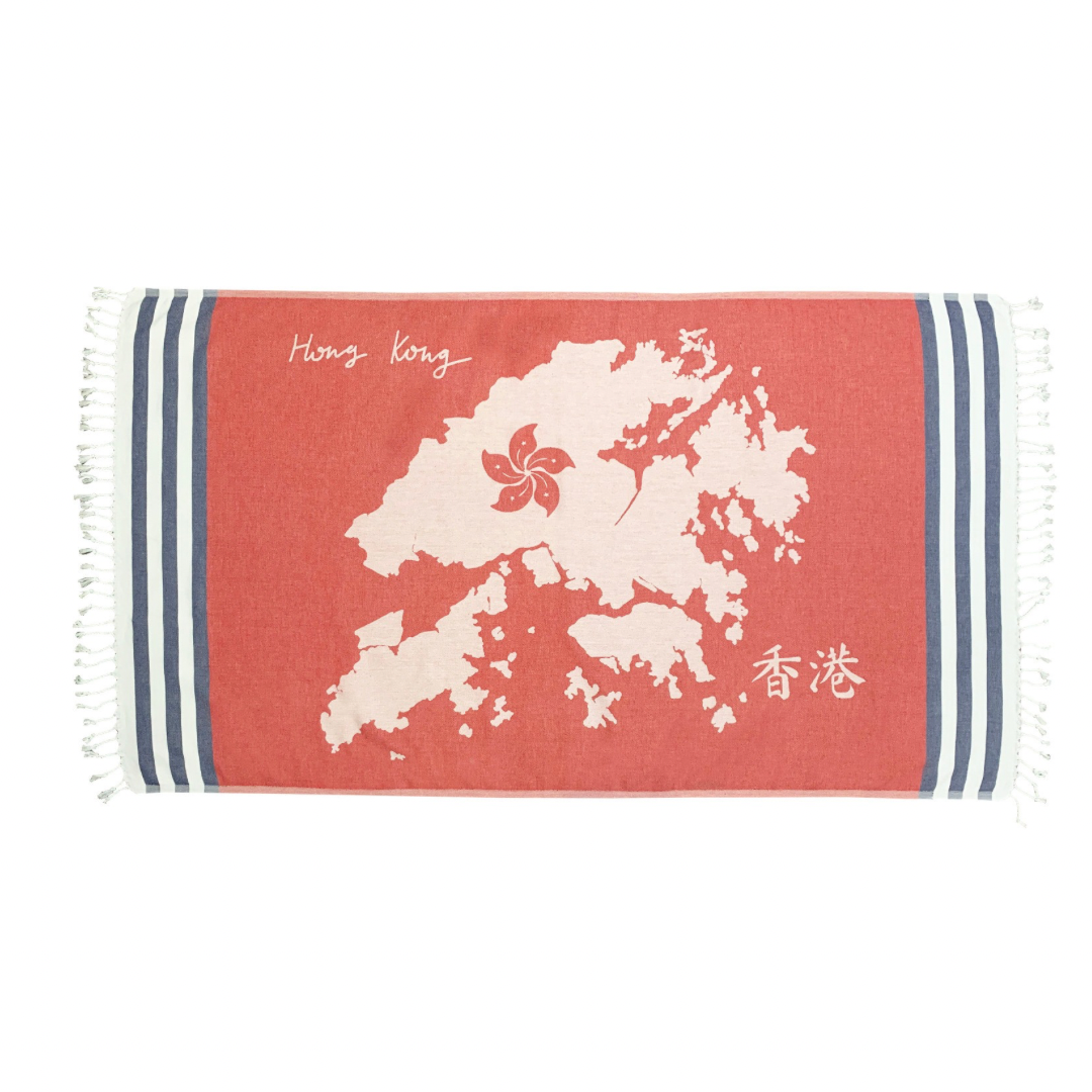 TURKISH TOWEL: HK Map (2 colours Available)