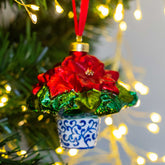 GLASS DECORATION : Poinsettia