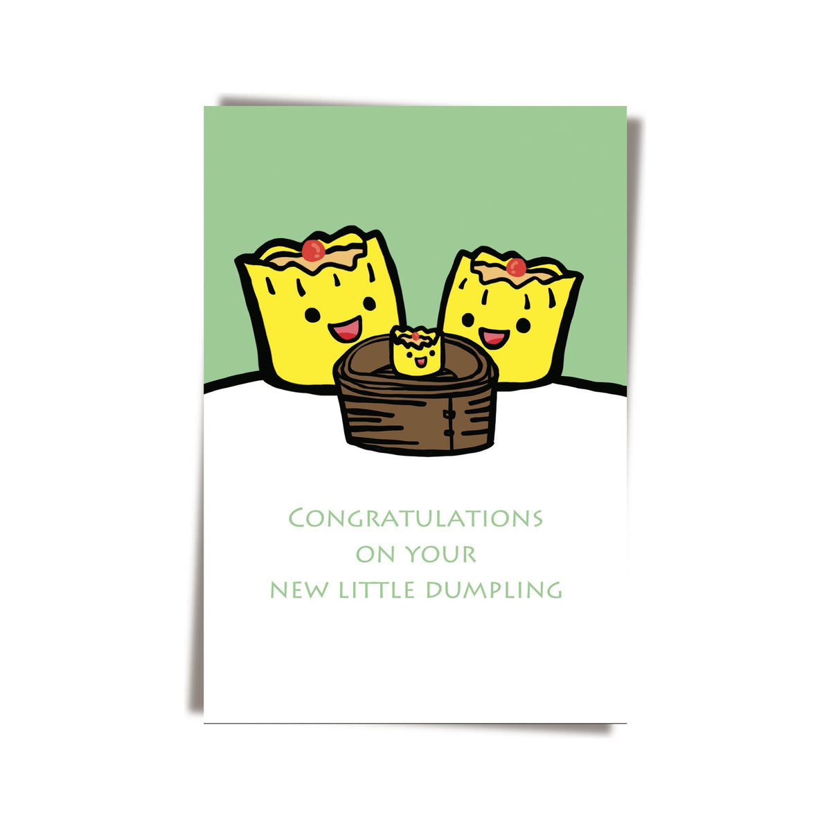 GREETING CARD: Congratulations on Your New Little Dumpling! (2 colours)