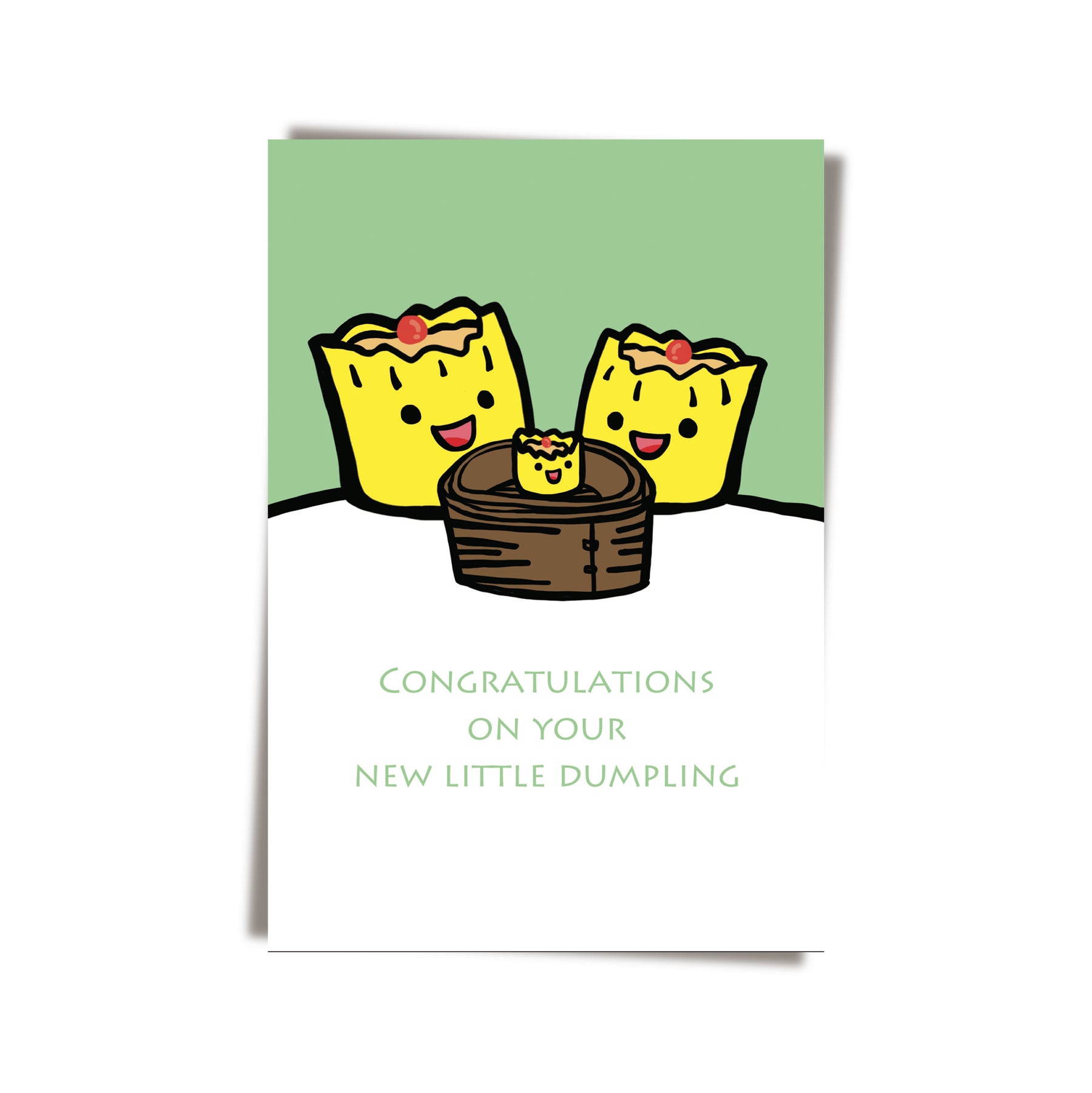 GREETING CARD: Congratulations on Your New Little Dumpling! (4 colours)