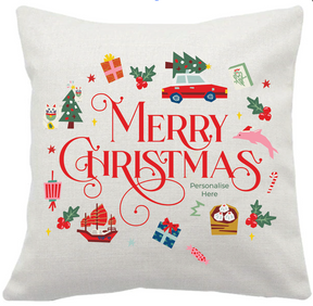 PERSONALISED CUSHION: Festive Medley