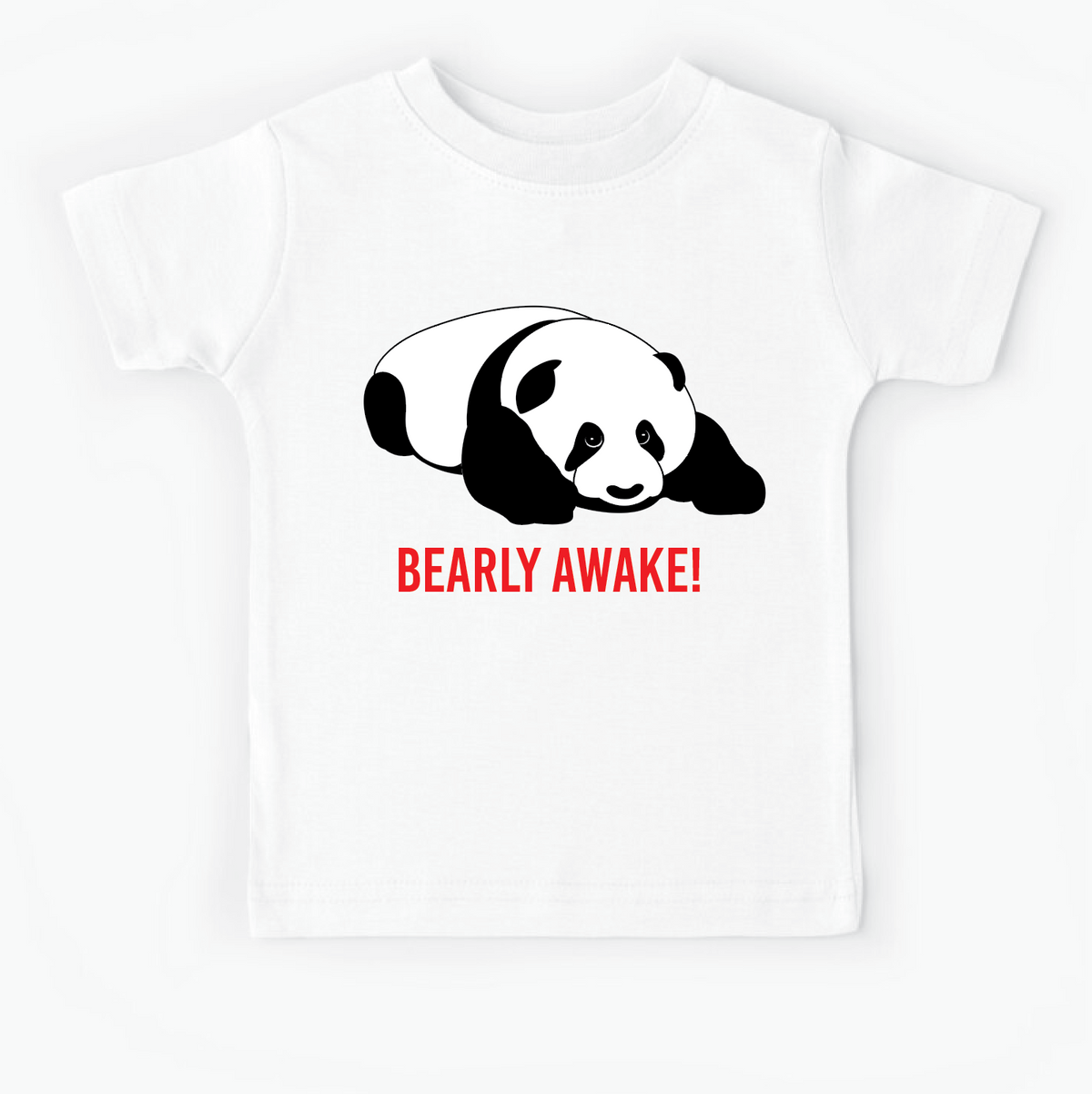 KIDS T-SHIRT: Panda- Bearly Awake!