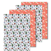 CHRISTMAS CHARITY GIFT WRAP AND TAGS: Festive Chinoiserie & Dragon (10 sheets + 20 tags)