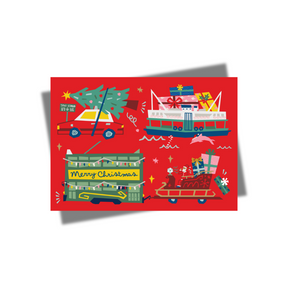 CHARITY CHRISTMAS CARD: Festive Hong Kong Transport (single)