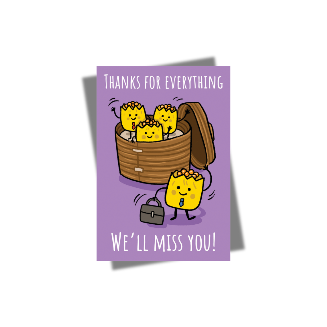 GREETING CARD: Leaving- Thanks For Everything