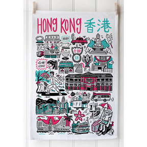 TEA TOWEL - Hong Kong Doodle