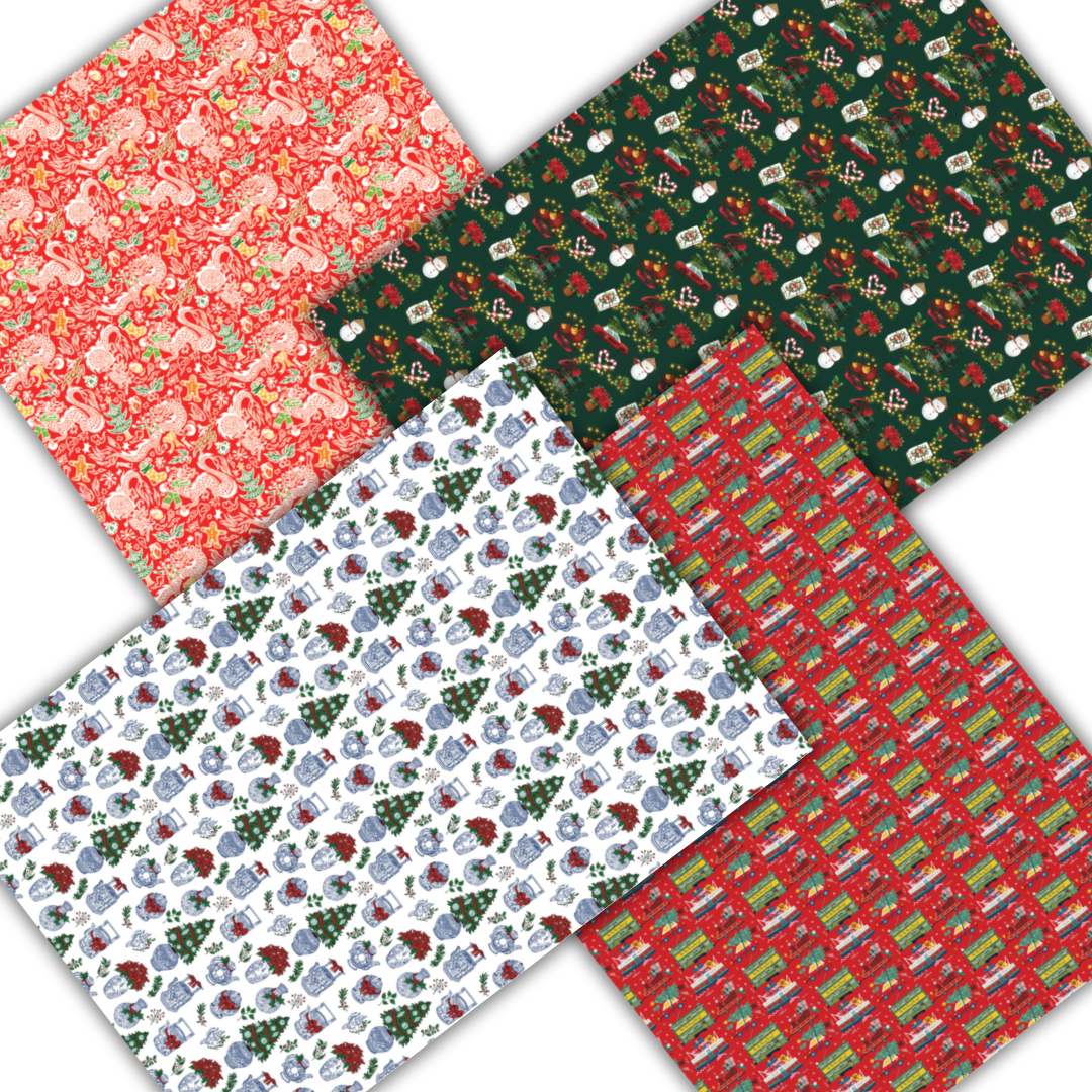 CHRISTMAS CHARITY GIFT WRAP AND TAGS: Festive Hong Kong (20 sheets + 40 tags)