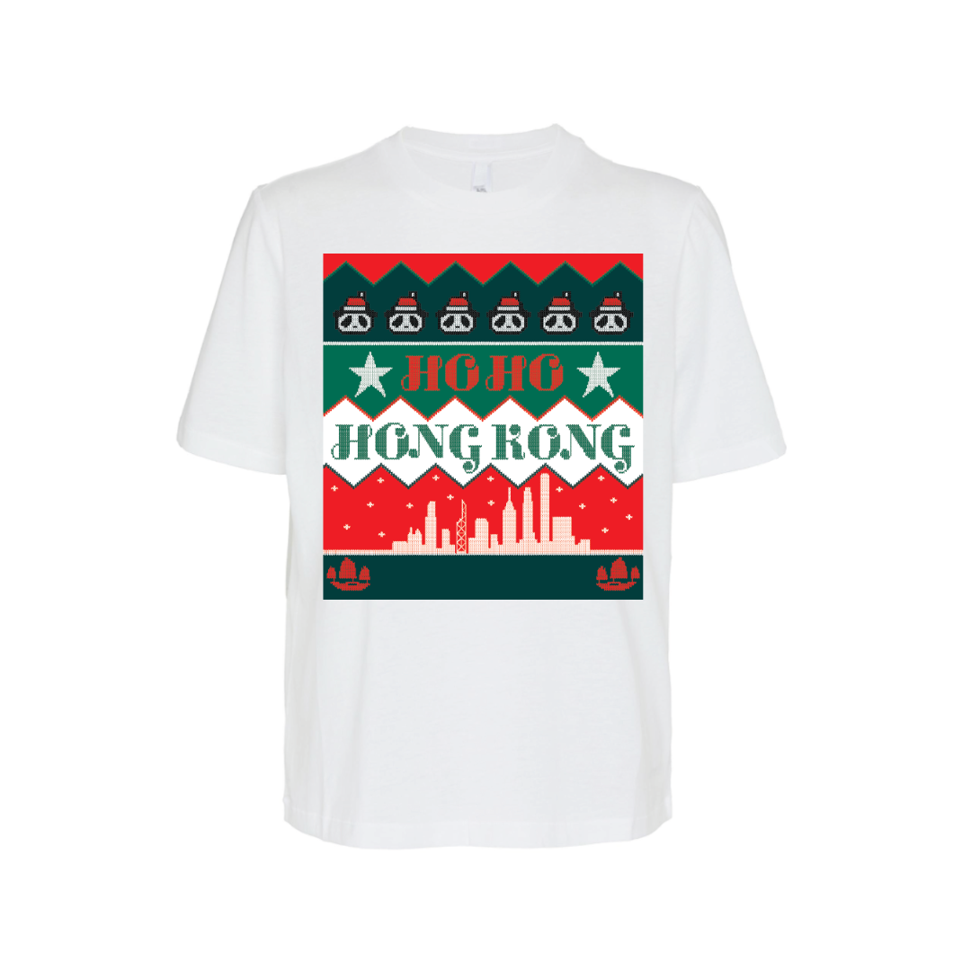 WHITE CHRISTMAS T-SHIRT: Hong Kong Fairisle