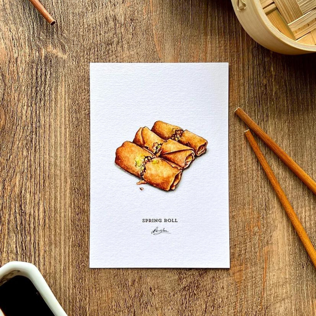 ALVIN C.K. LAM FRAMED POSTCARD: Dim Sum (12 DESIGNS)