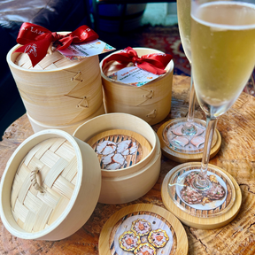 BAMBOO COASTER: Dim Sum set of 4