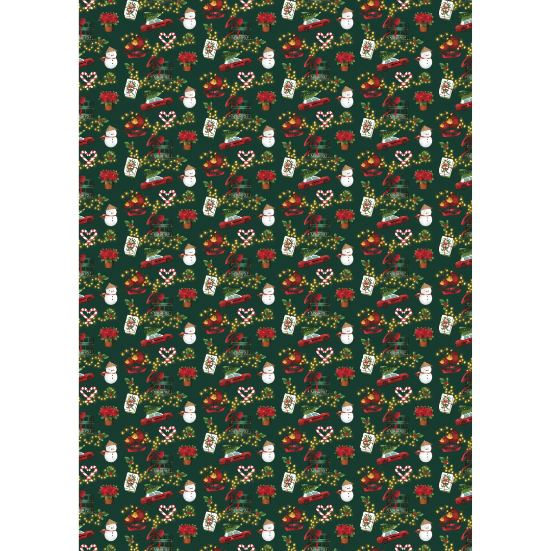 CHRISTMAS CHARITY GIFT WRAP AND TAGS: Festive Hong Kong Icons (10 sheets + 20 tags)