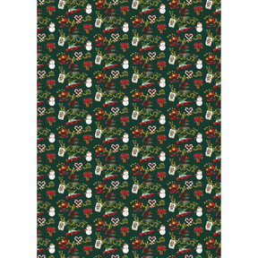 CHRISTMAS CHARITY GIFT WRAP AND TAGS: Festive Hong Kong Icons (10 sheets + 20 tags)