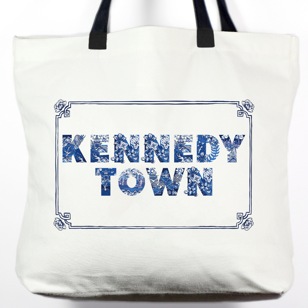 TOTE BAG: Chinoiserie Hong Kong Districts