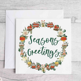 HONG KONG CHARITY CHRISTMAS CARD: Wreath Season's Greetings (8 pack)