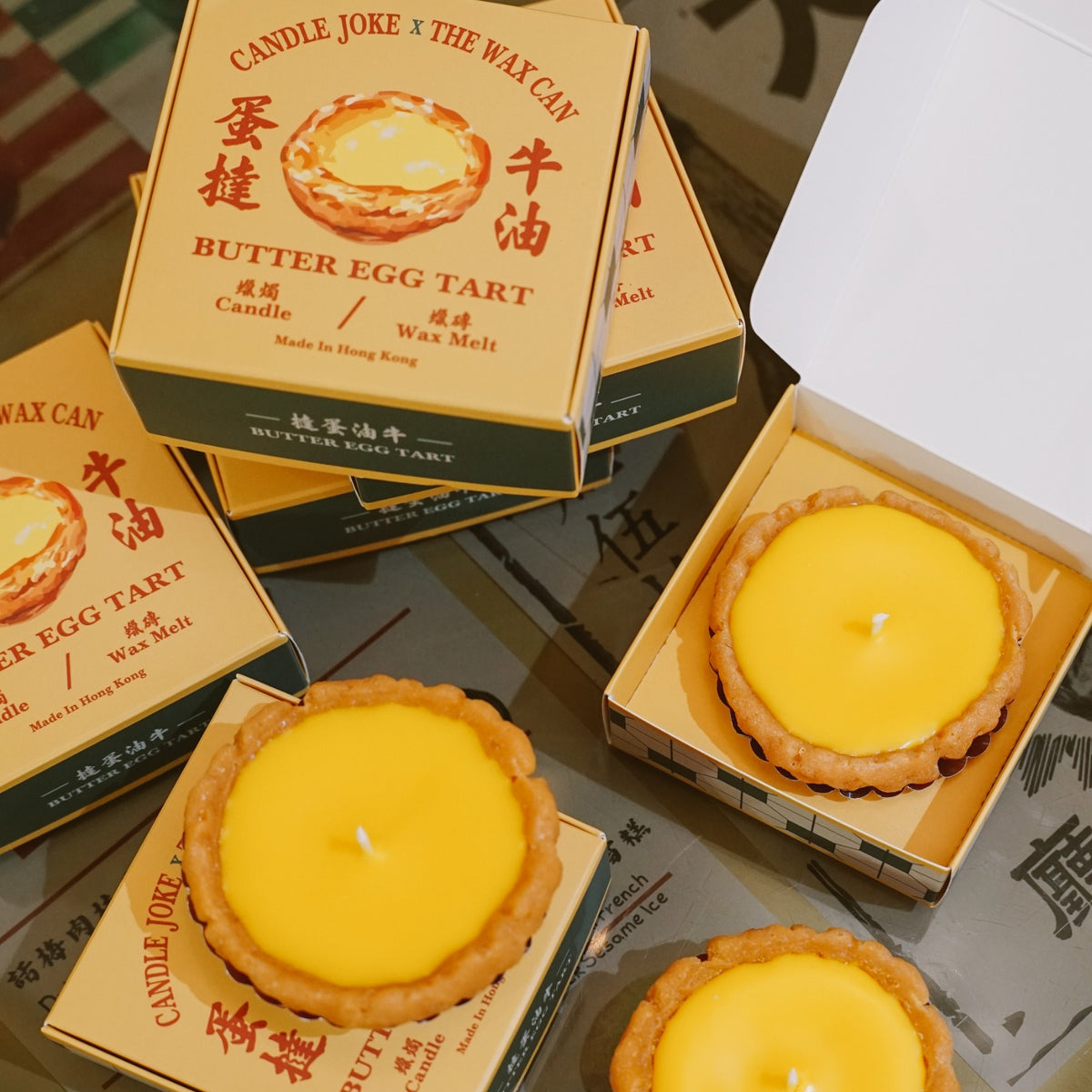 REALISTIC FOOD CANDLE: Egg Tart Boxed (in store only)