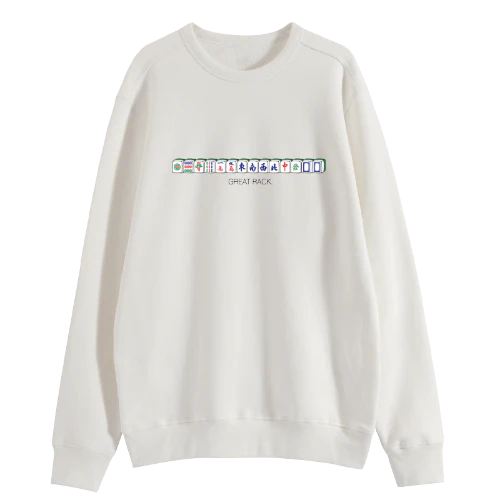 PERSONALISED SWEATSHIRT: Mahjong Design ( 2 colours)