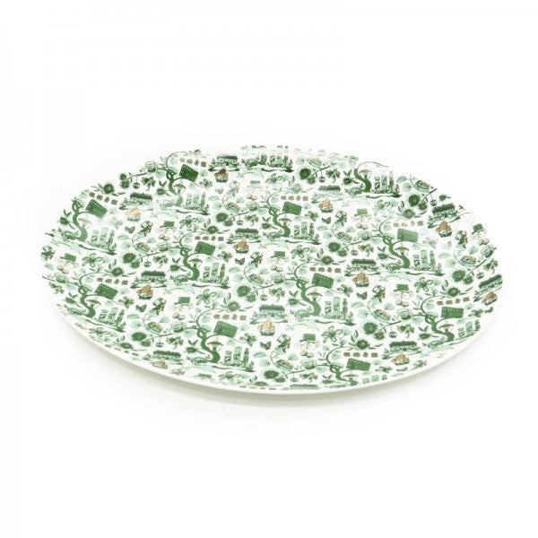 CERAMIC PLATE: HK Toile Oval Platter