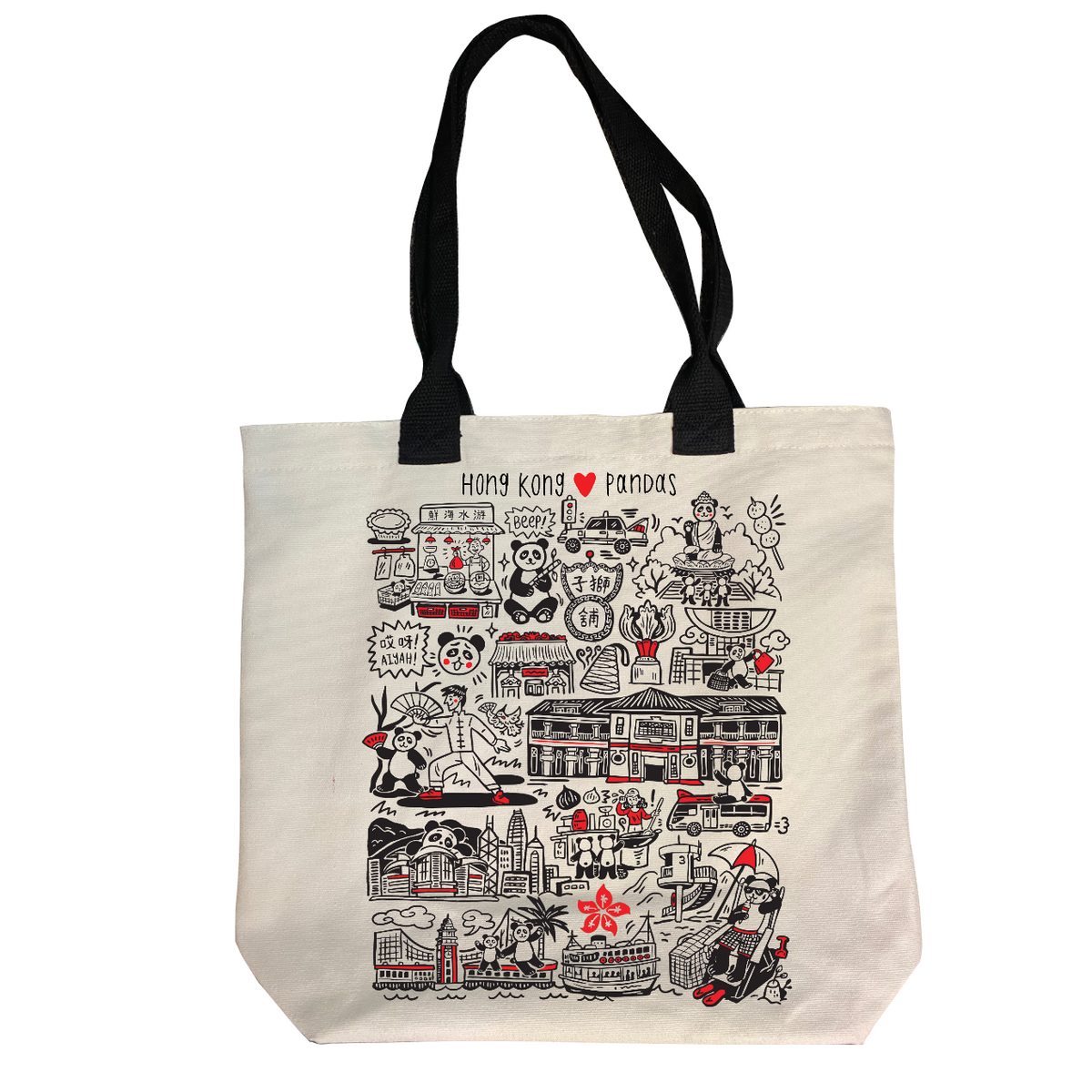 TOTE BAG: Panda Doodle