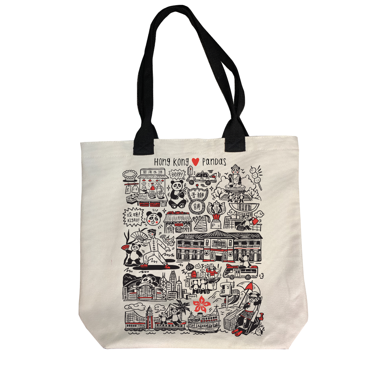 TOTE BAG: Panda Doodle