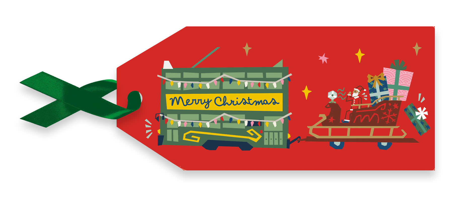 CHRISTMAS CHARITY GIFT WRAP AND TAGS: Festive Transport (10 sheets + 20 tags)