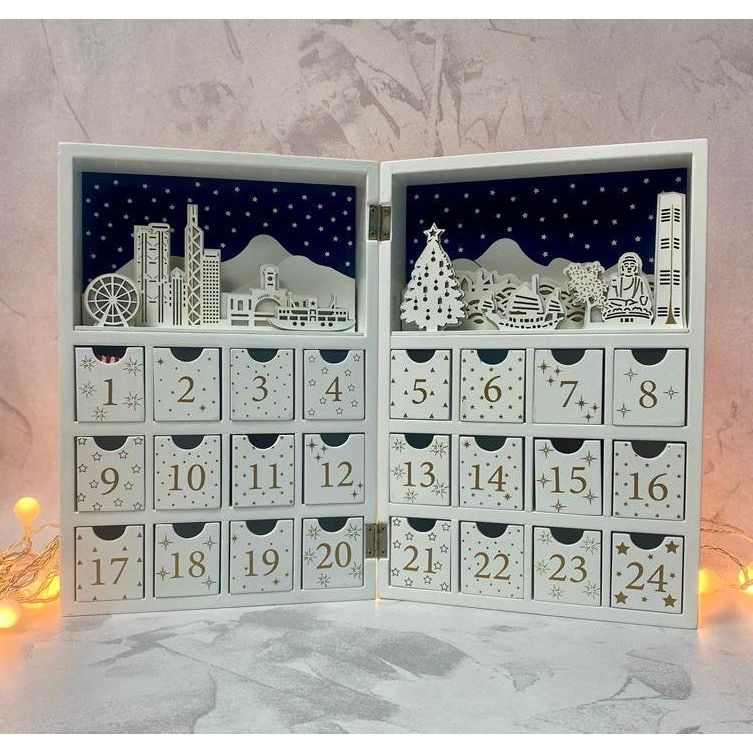 PRE-ORDER: Luxury Wooden Christmas Advent Calendar (personalisation included)